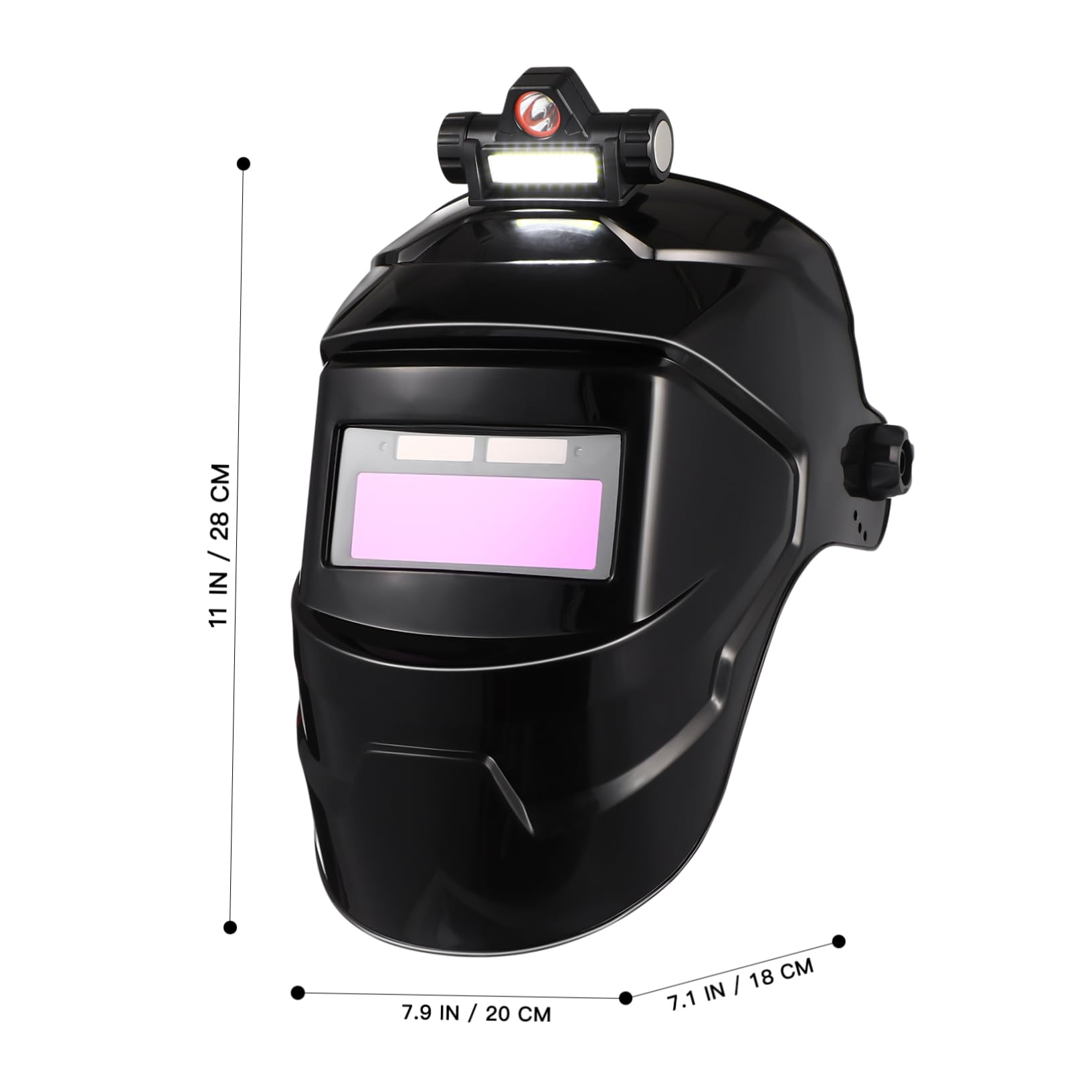 MAGICLULU Maschera per Saldatura Automatica Oscuramento Automatico, Schermo Grande, Regolazione a Marce, Materiale Pp Nero, Adatta per Saldatura e Carbon Arc Gouging