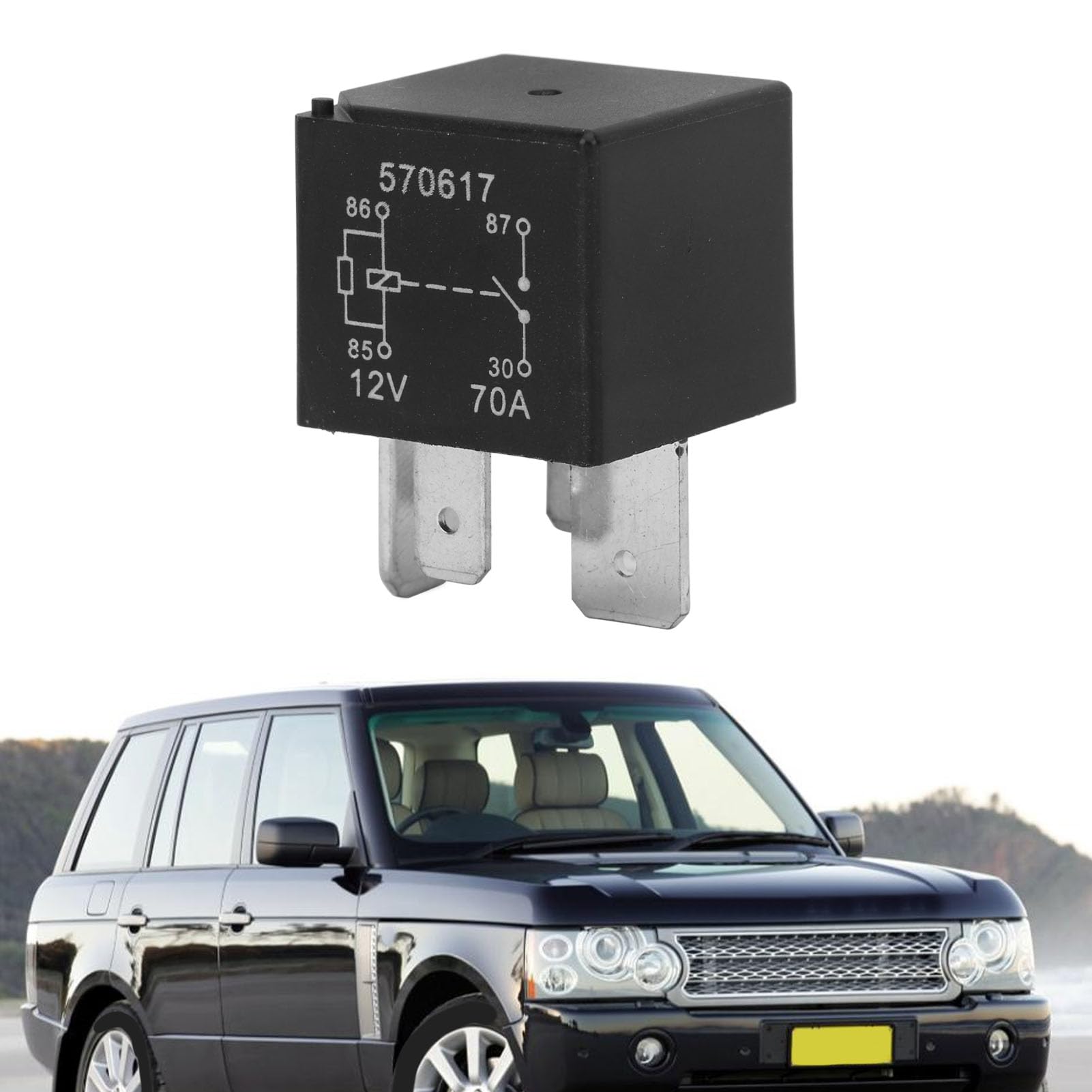 Acouto Relè Compressore Pompa Sospensioni Pneumatiche 12W 70A LR023964 YWB500220 Kit Relè Compressore Sospensioni Pneumatiche Automatico per Range
