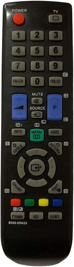 Front view of the Aurabeam replacement TV remote control