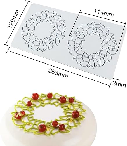 Miniatura 7 de Molde de silicona hueco de copo de nieve para fondant de caramelo de chocolate en relieve 3D para pastel de fondant, molde de arcilla para