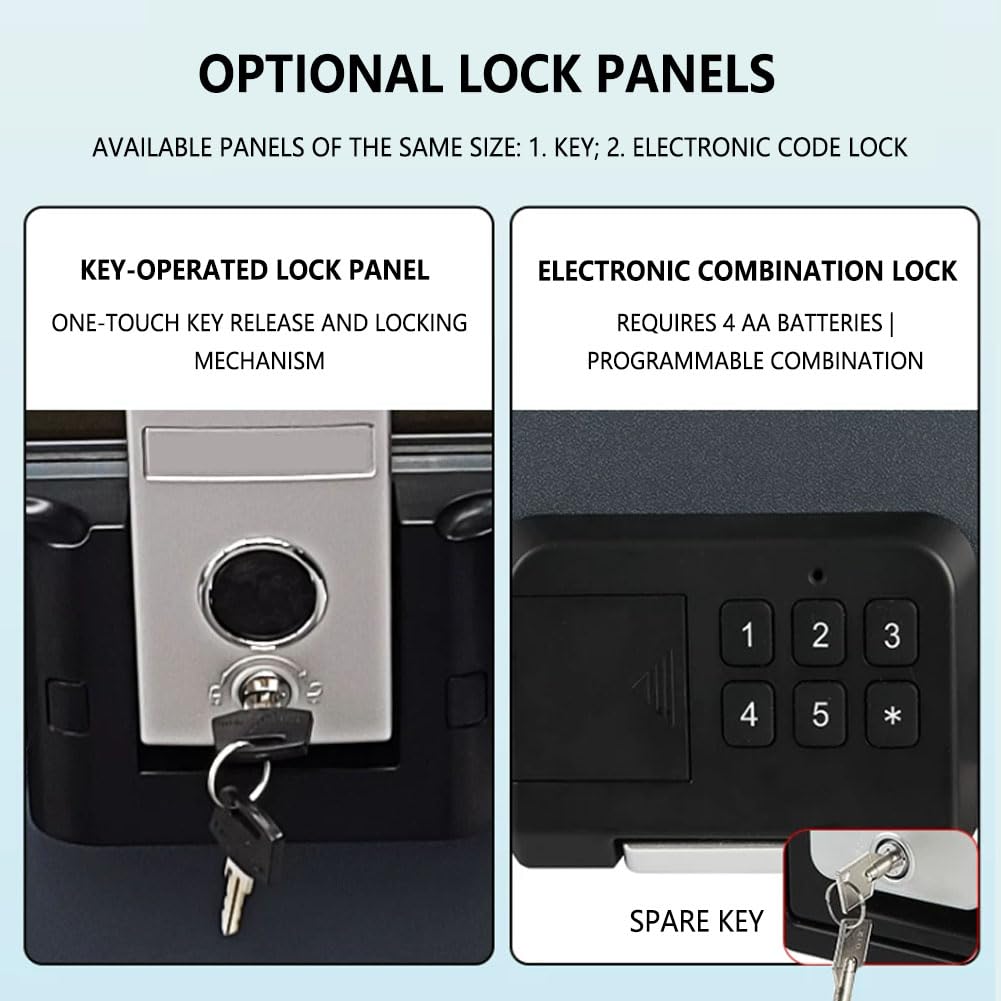 Caja Ignifuga Documentos, Caja Ignifuga Cierre Llave Y Doble Hebilla Key Locks S