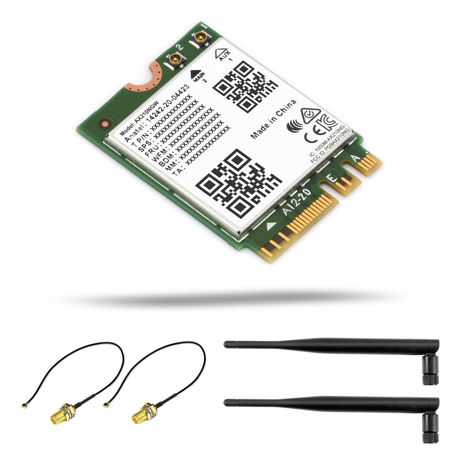 WiFi 6E Card M.2 Luckfox Wireless-AX210 Triple Banda Bluetooth 5.3 Windows 11 PC 8