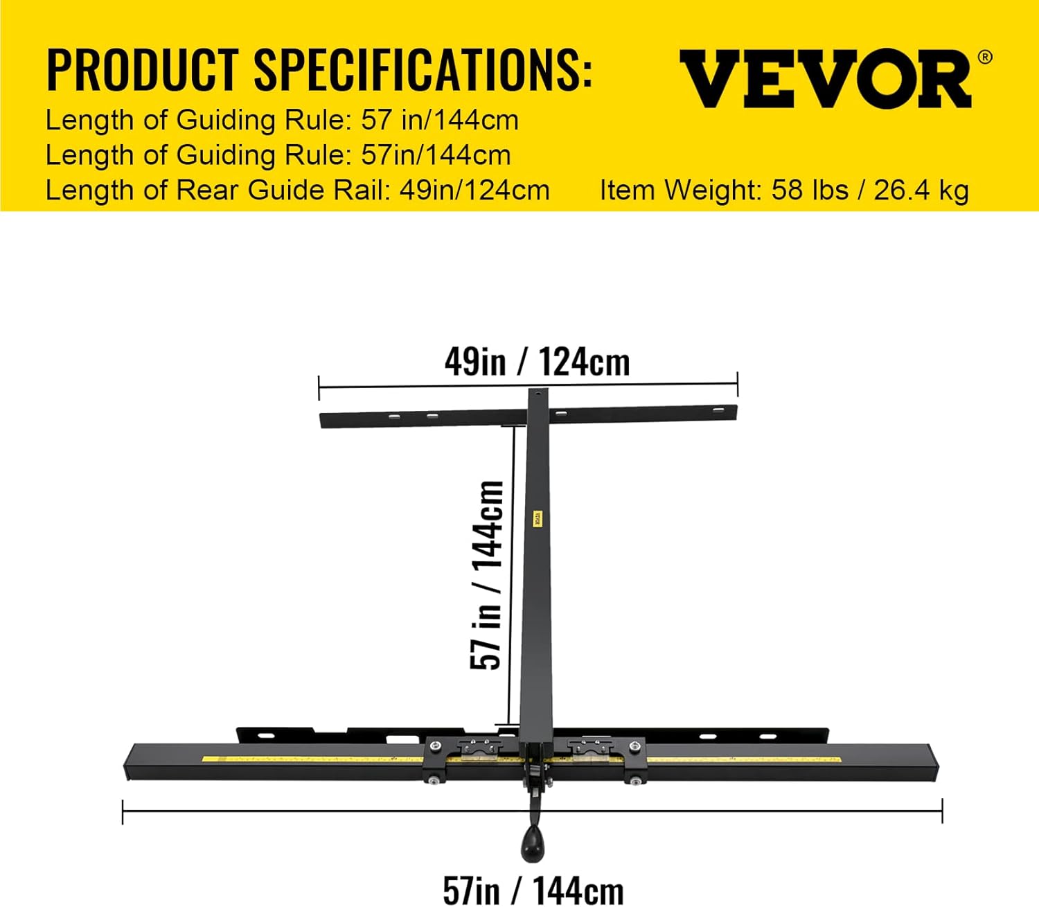 VEVOR Table Saw Fence System, 57×57 Classic Table Macao Ubuy