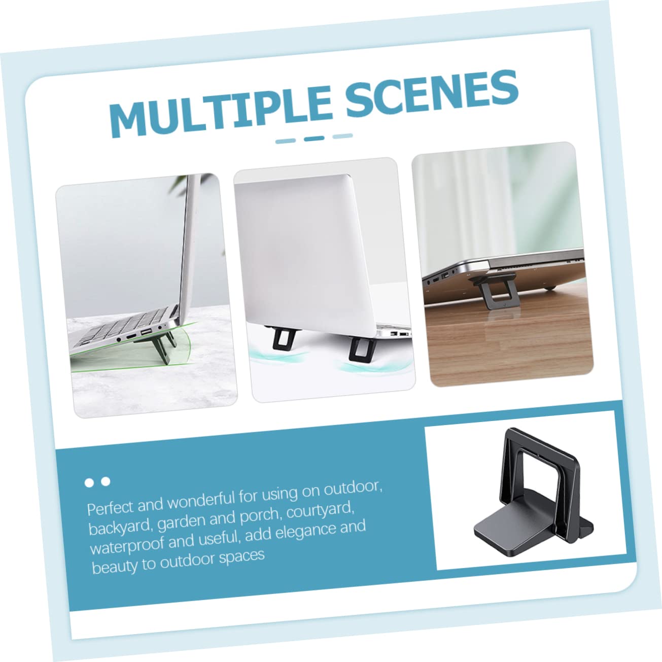 ABOOFAN 5pares Soporte Plegable para Laptop Elevador Ergonómico Diseño Compatible Portátiles y Tablets Mejora La Postura Oficina Biblioteca