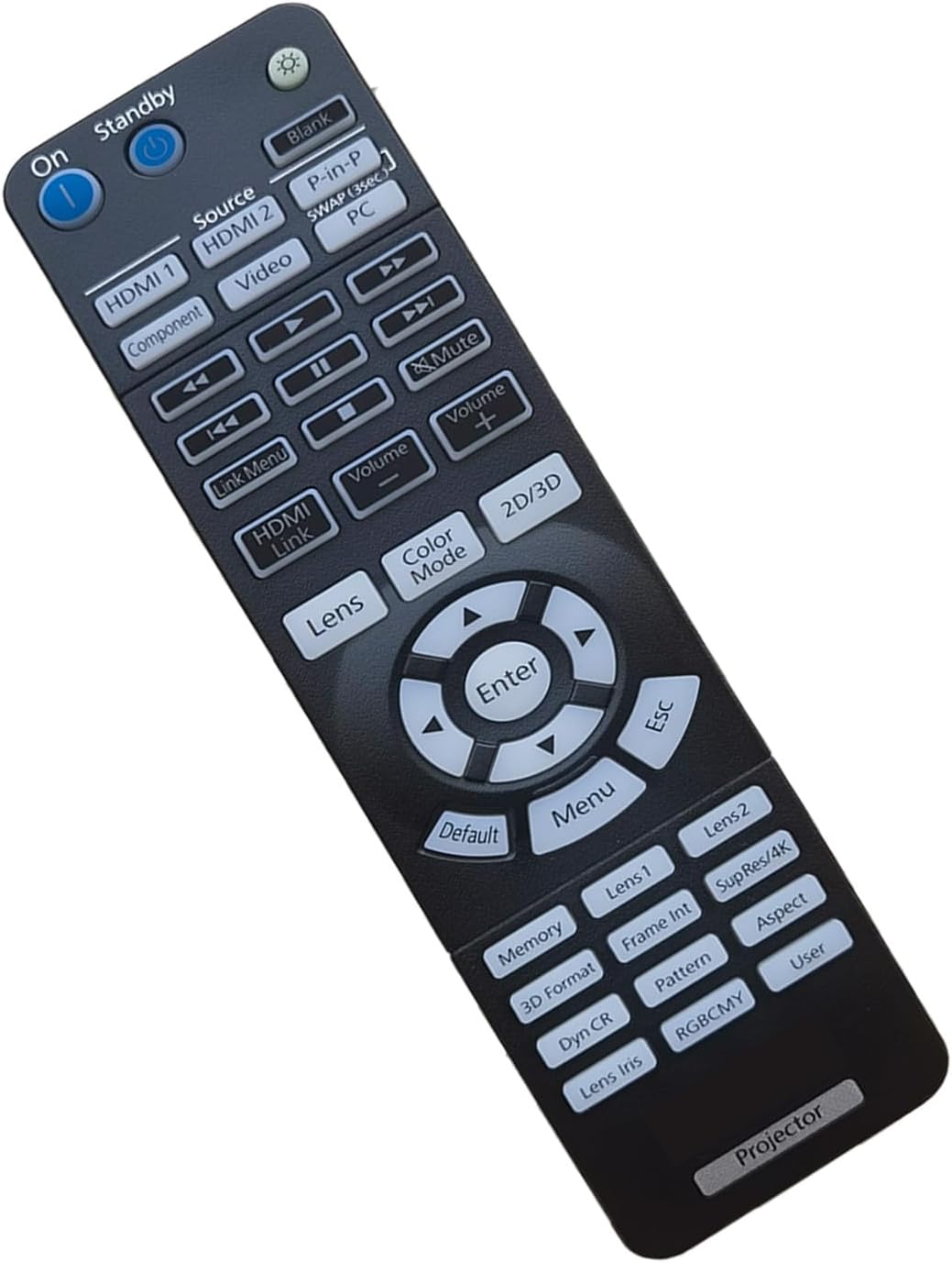 Replacement Remote Compatible with EPSON Home Cinema 4000/4010 /4040 /5040UBe /5050UBe/Pro Cinema 4050 /6040UB/6050UB/LS9600e/LS10500/LS12000/LS11000//LS10000/LS9600W Projector (Backlight)
