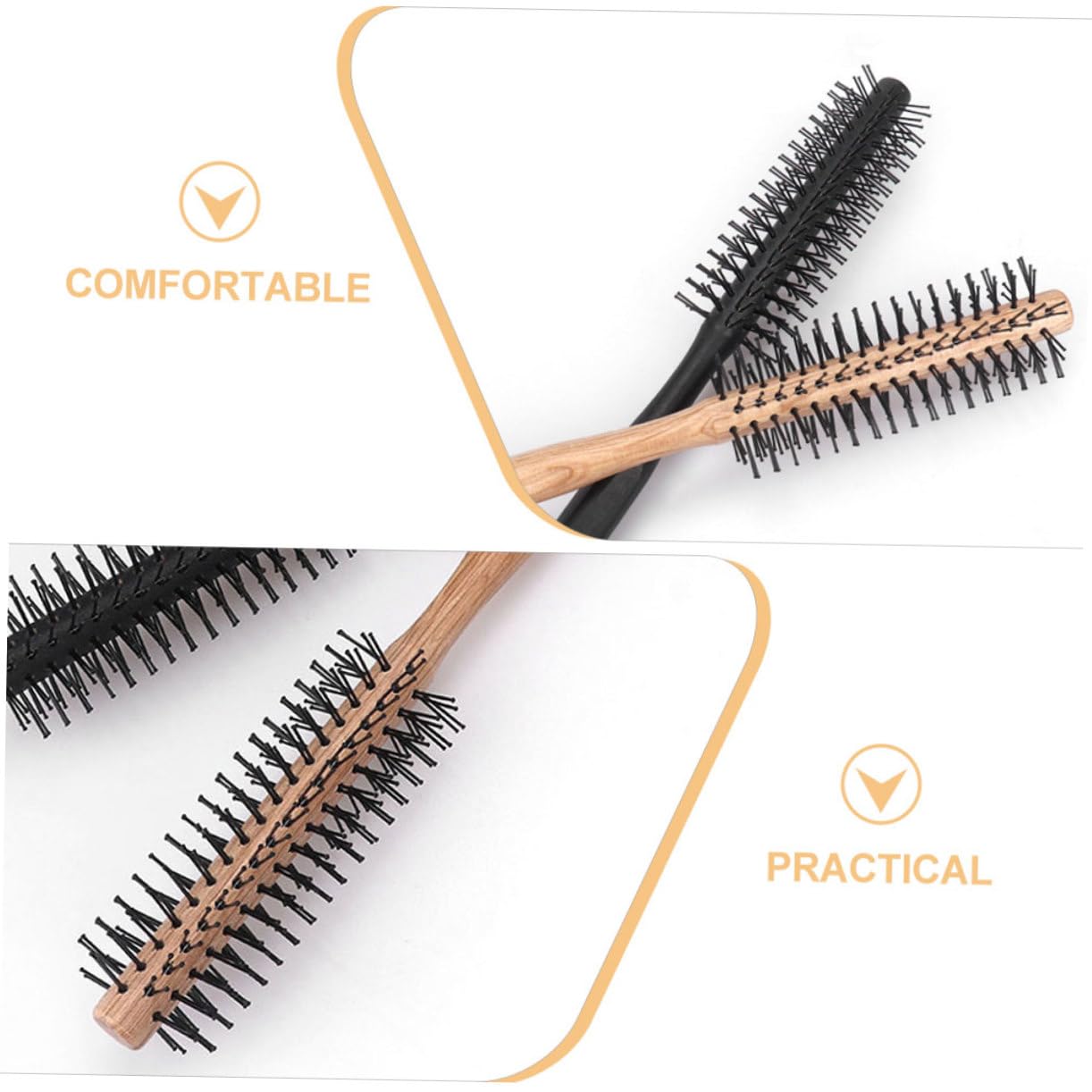 FRCOLOR 10 Stk Kamm Für Lockiges Haar Haarbürste Trocknen Styling Beinstrumpfbänder Für Oberschenkel Trockner Föhnbürste Borste Rundbürste Zum Ausblasen Kleine Rundbürste Perlen Nylonwolle