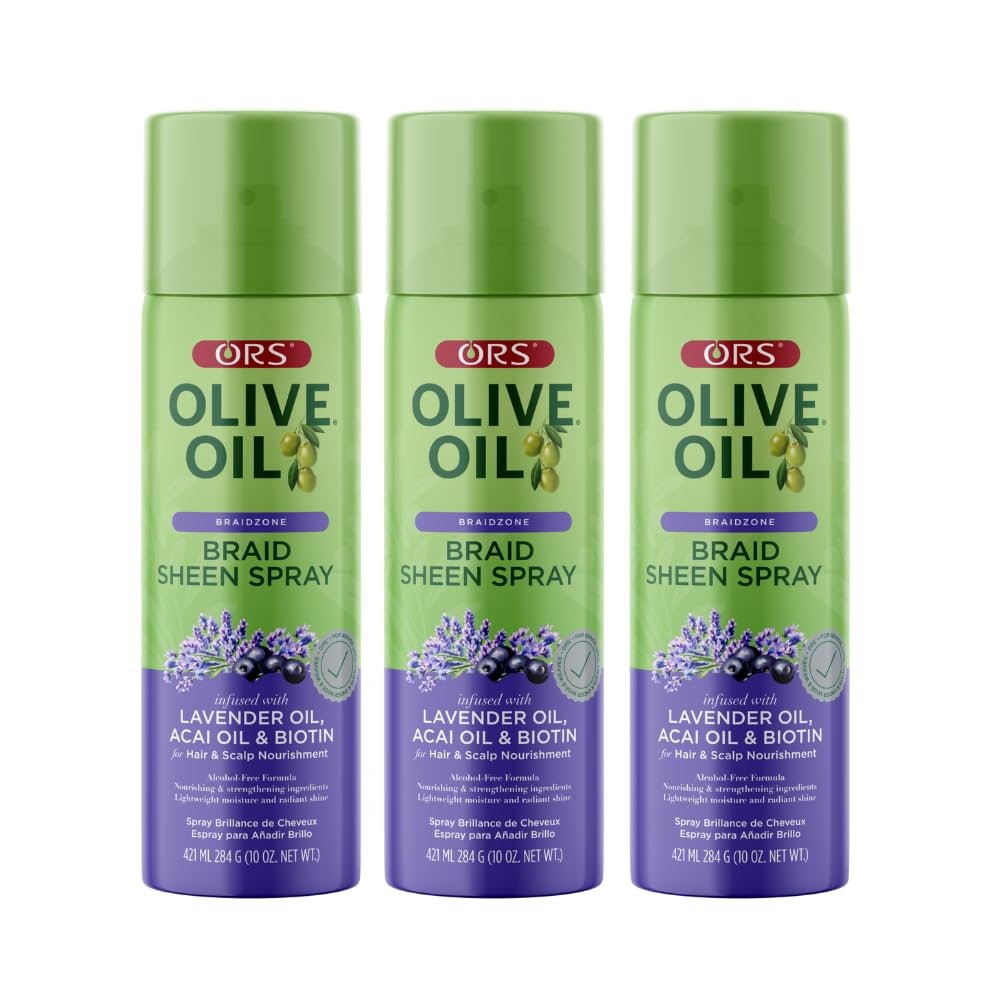 ORS Olive Oil Braidzone Braid Sheen Spray with Lavender, Acai & Biotin