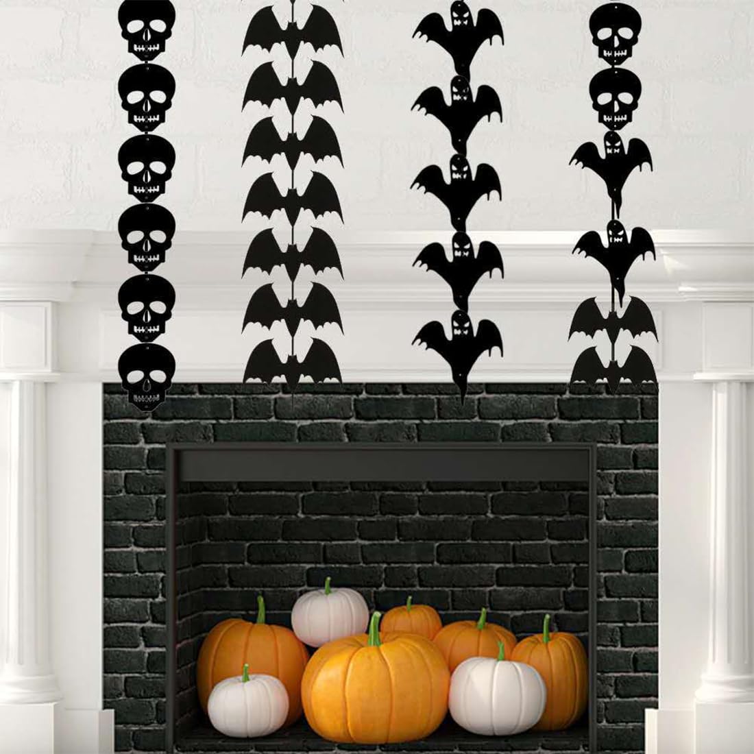 Guirlande Bannière Halloween - 6 Modèles Papier (Citrouille, Fantôme, Chauve-Souris...)
