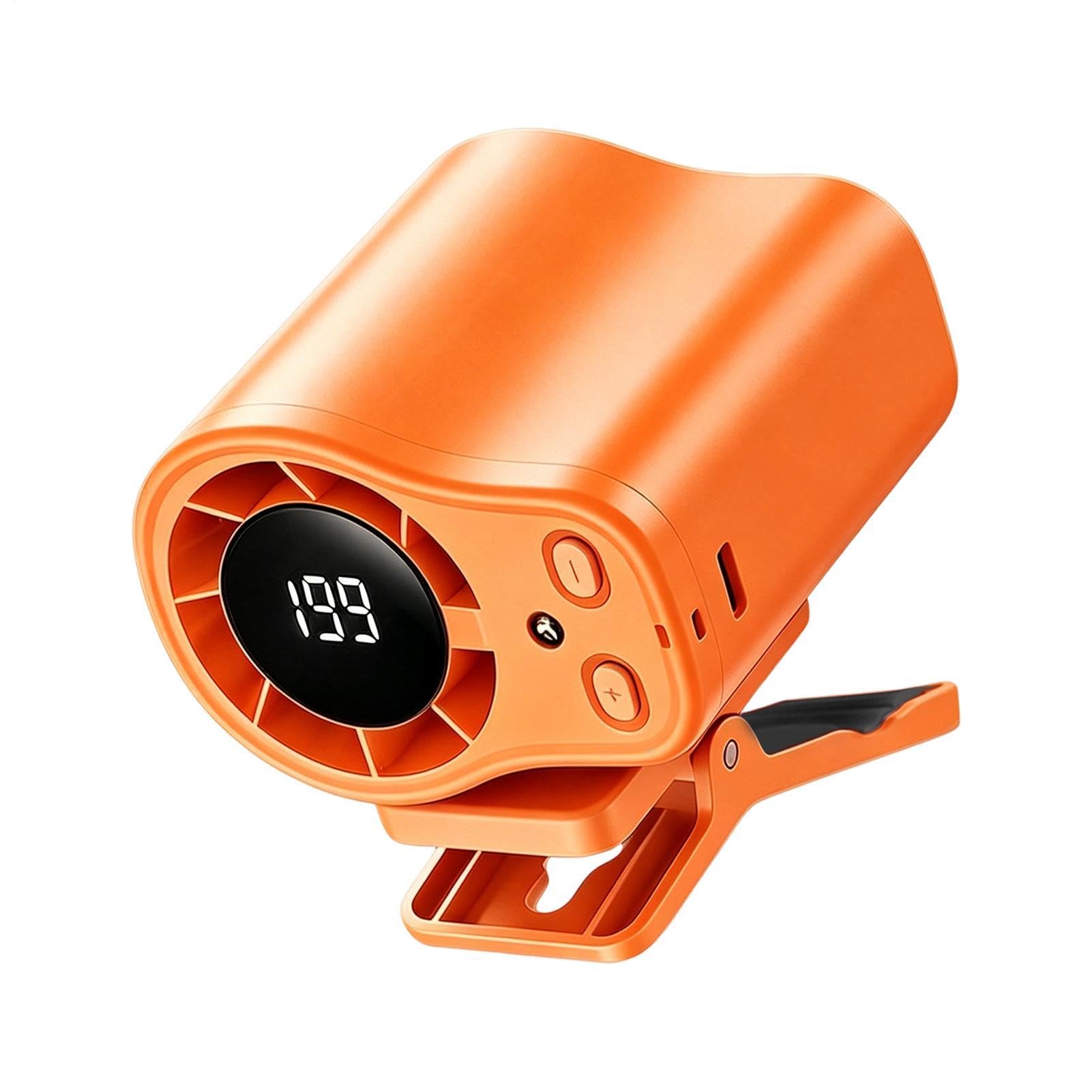Ventilador de clip para coche con pantalla digital LED y motor silencioso