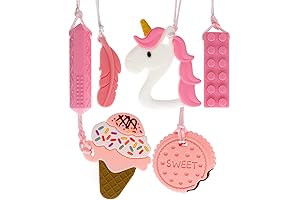 Sensory Chew Necklaces for Girls by ELEFIS - Mild to Tough