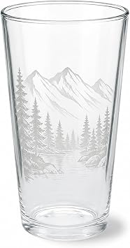16 oz Etched Pint Glass