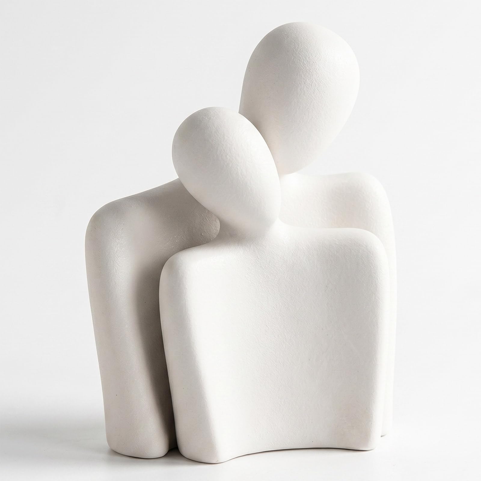 Luyseyha Modern Abstract Couple Figurines Statue Set, Minimalist Nordic Sculpture for Home Decor, Living Room Shelf or Coffee Table Ornament, Romantic Gift for Anniversary, Wedding, Housewarming