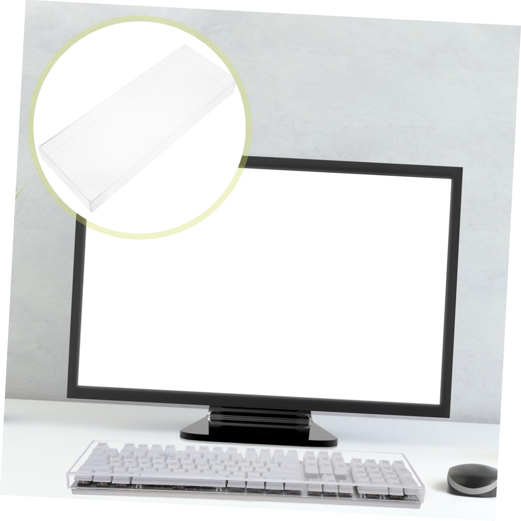 SOIMISS Copertura Antipolvere Per Tastiera Meccanica in Acrilico Trasparente Protezione Da Liquidi e Detriti Per Computer Desktop e Pc
