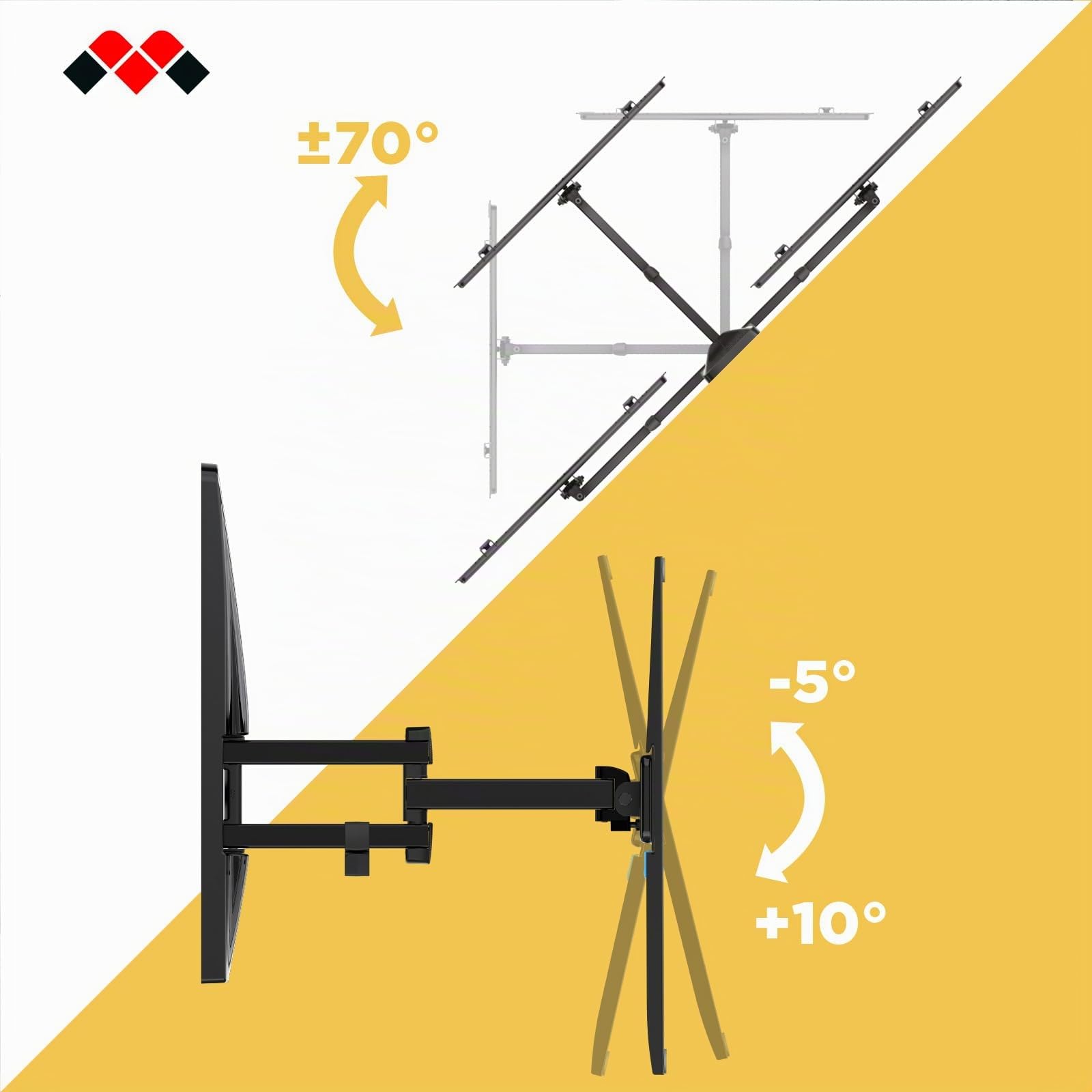 Meliconi Slimstyle Extra XDR200400, Support Mural TV Compatible Placo