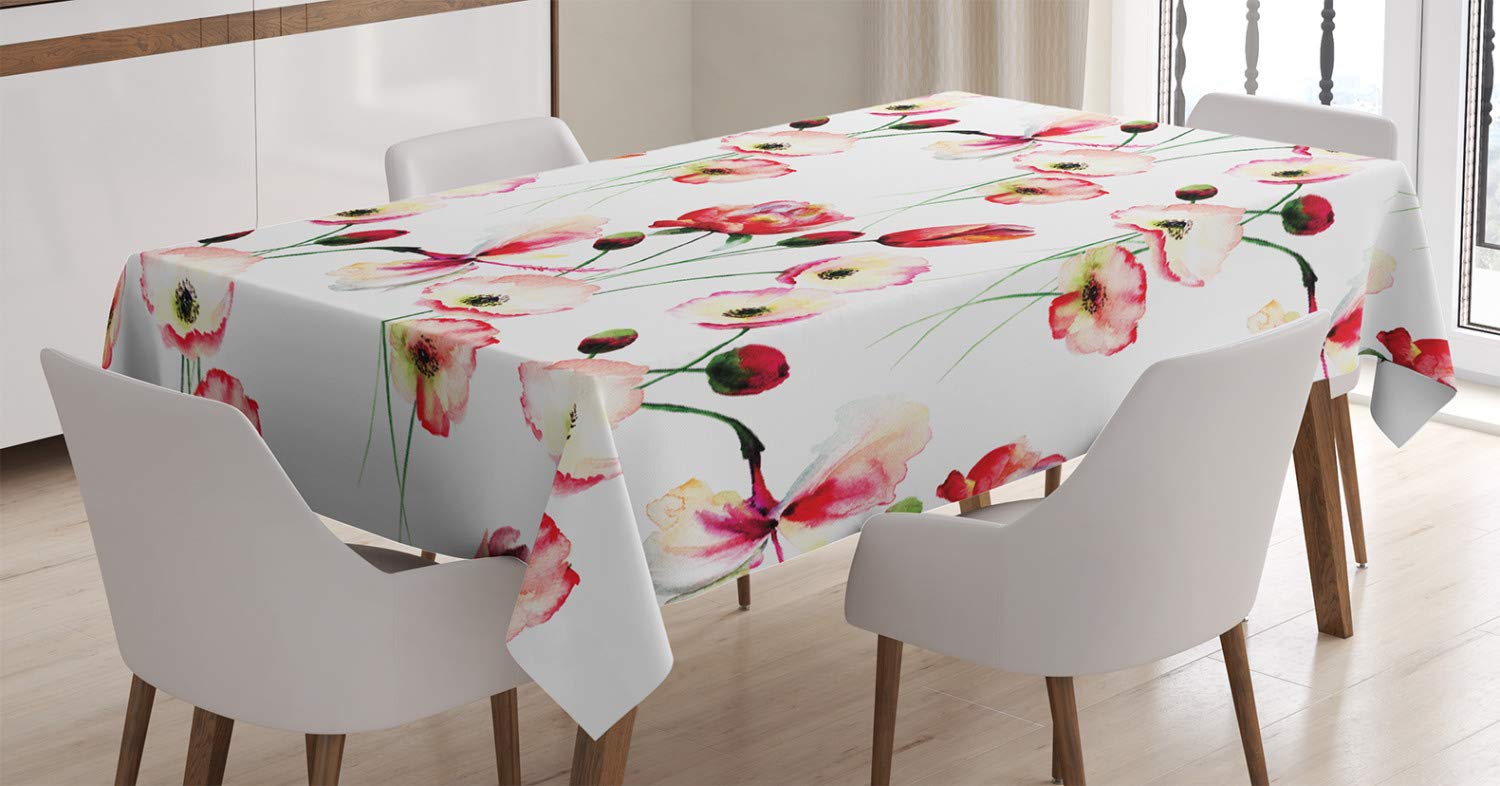 ABAKUHAUS Botanico Tovaglia, Primavera Papavero Fiori di Arte
