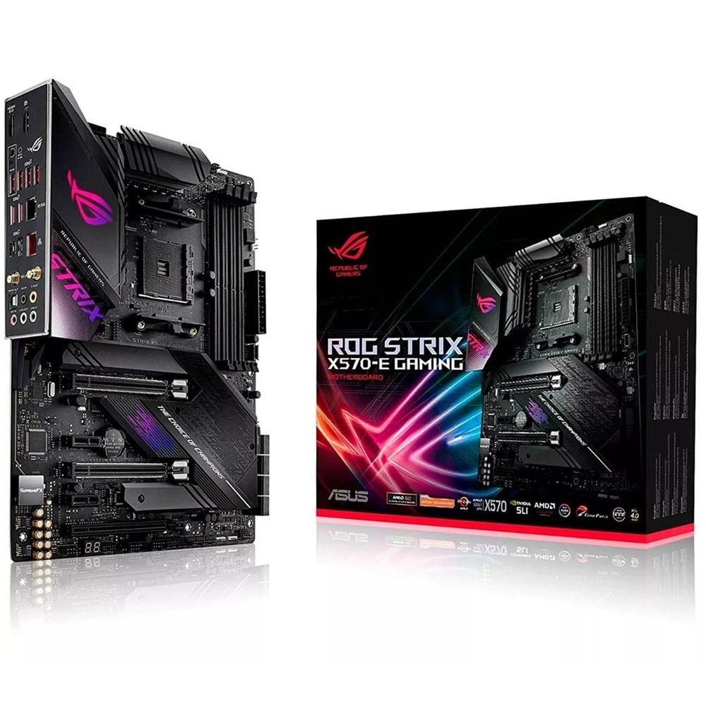ASUS ROG Strix X570-E Gaming ATX Motherboard- PCIe 4.0, Aura Sync RGB Lighting, 2.5 Gbps and Intel Gigabit LAN, WIFI 6 (802.11Ax), Dual M.2 Heatsinks
