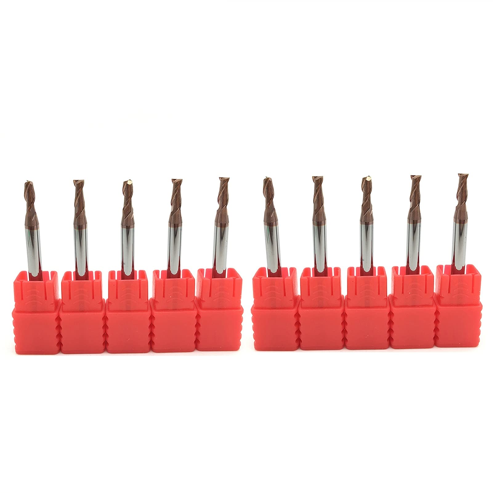 2FLUTES HRC55 FILL MILL 3.0 / 4D / 50L 1pcs 5pcs 10 unids Acero de tungsteno Soild Carbide Endmills Herramienta de corte CNC Mercado Cortador de fresado Fresas de mango JIYAMI'EN EL (Size : 10PCS, C