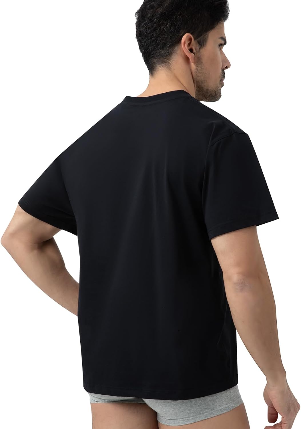 JCARSON Mens V Neck Undershirts Performance Sorona Cotton Blend-All-Day Comfort & Stay Fresh Stay Tucked Design, 3-Pack