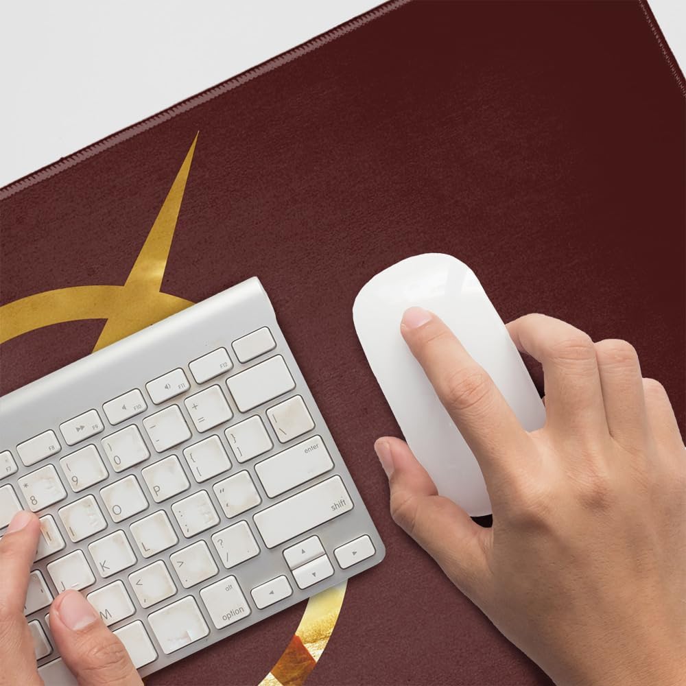 The Flash TV Series Flash in Logo Large Gaming Mouse Pad Desk Mat with Stitched Edges, Non-Slip Base for Gamer, Home and Office, 31.5 x 15.7