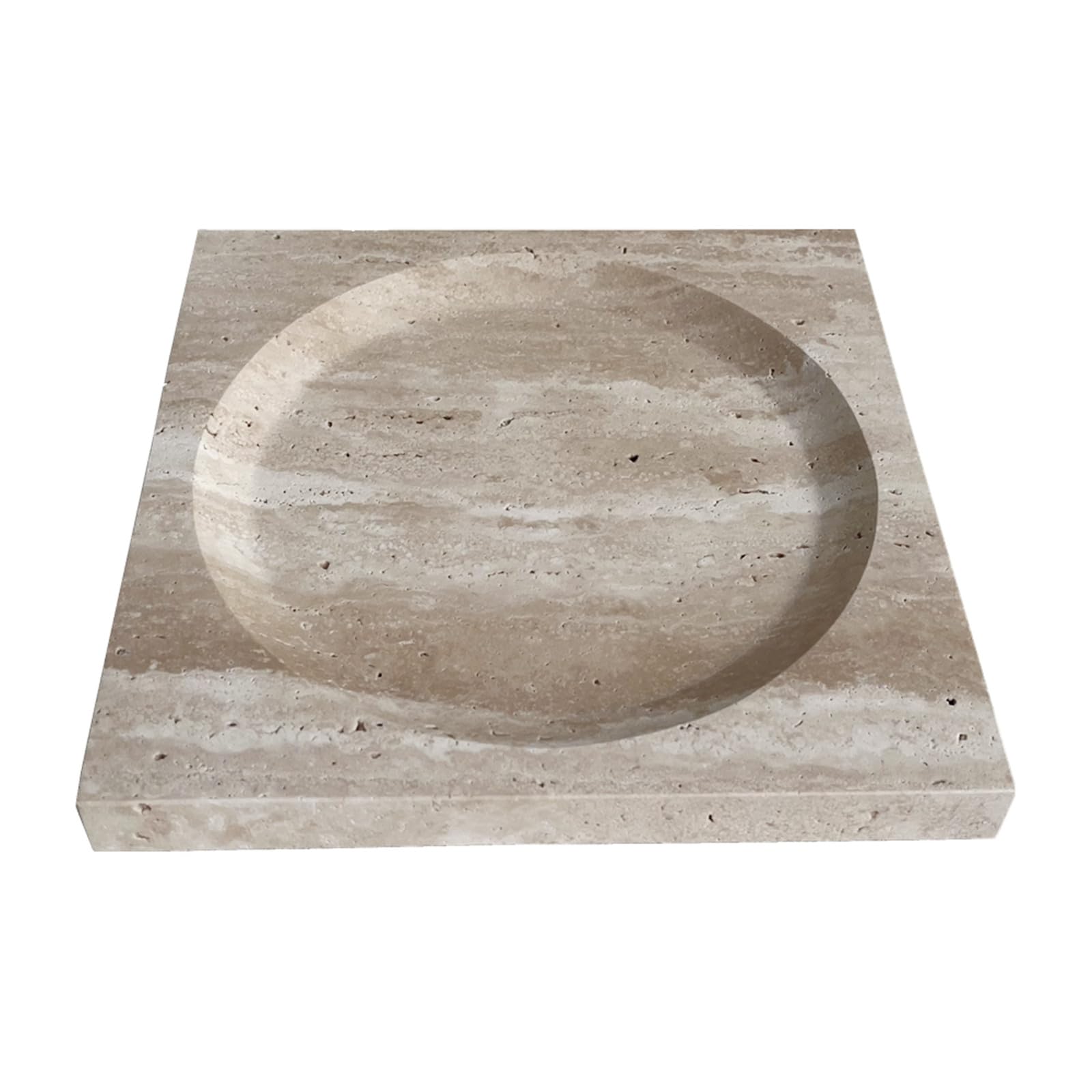 Travertine Natural Marble Storage Vanity Tray, Cosmetic Jewelry Tray, Kitchen Organizer, Coffee Table Tray (Yellow Travertine)