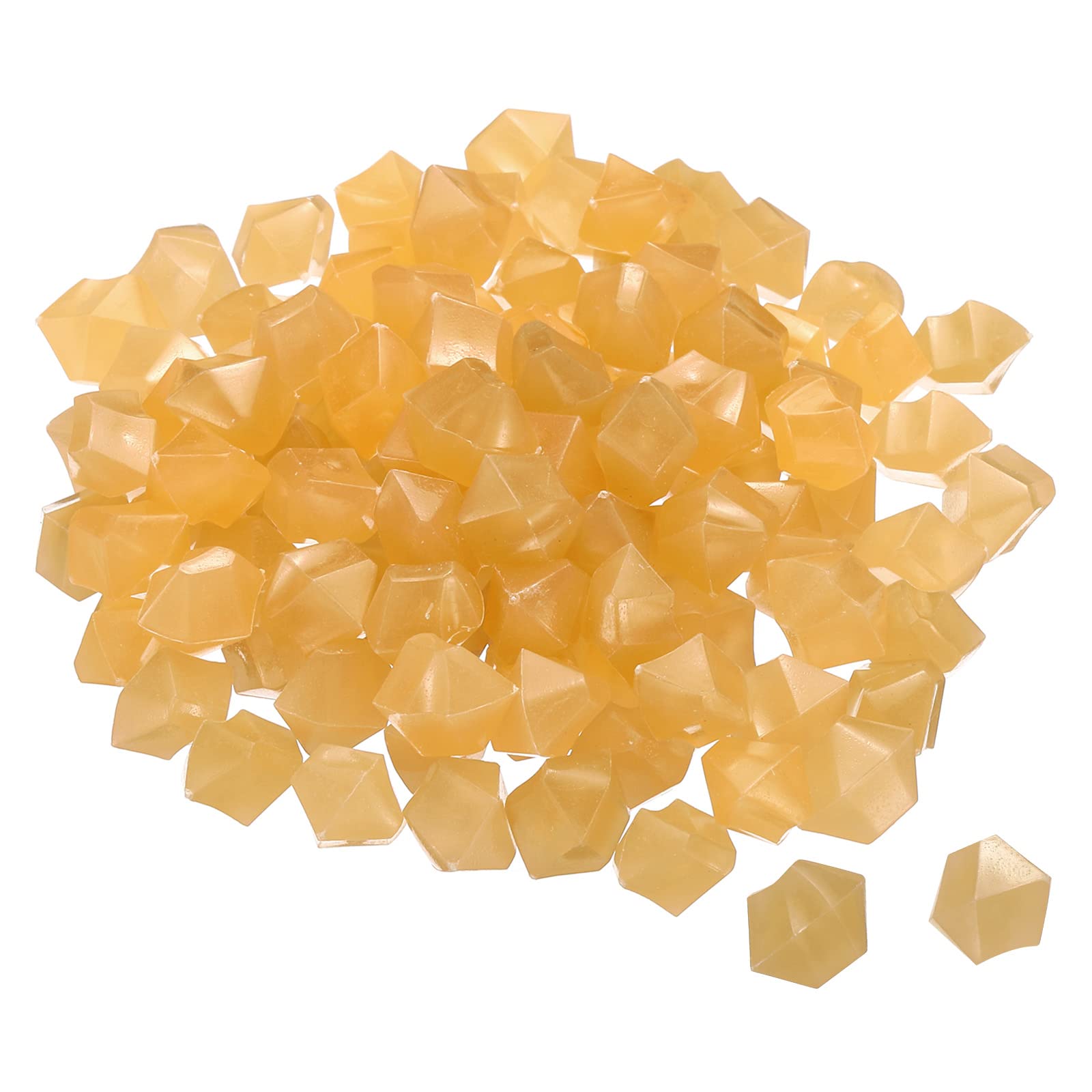sourcing map 300pcs Glow Rocks 10-15mm Glow Pebbles Decoration in the Dark Luminous Stones Decor DIY Decorative Orange for Garden, Potted Plant, Fish Tank