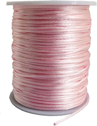 Vista 104 de Cuerda de nailon satinado de 0.059 in para pulseras de macramé, nudos chinos, collares, joyería de 109 yardas (gris plateado) Gris