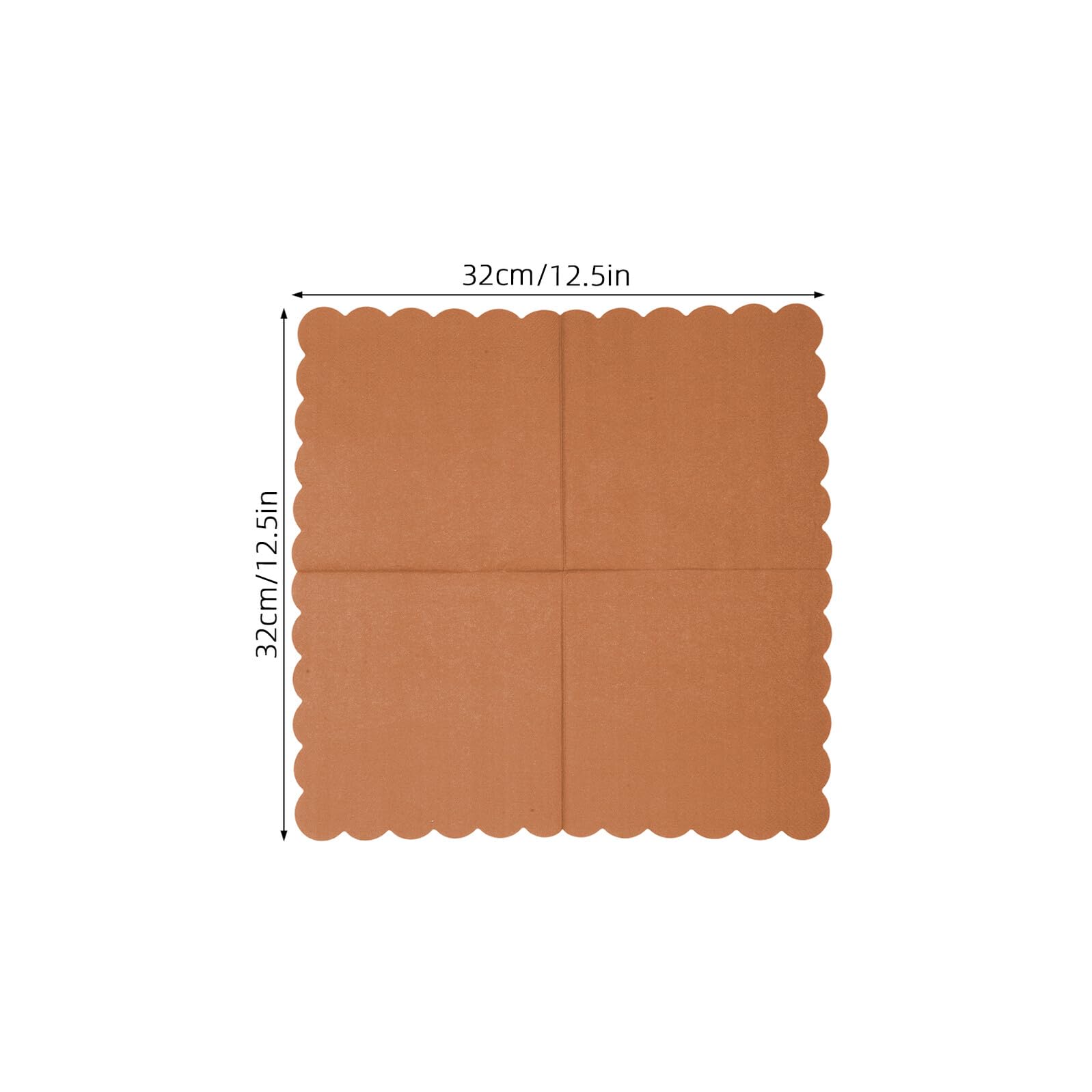 Servilletas de Papel Kraft Marrón para Fiestas 100 Unidades Cuadradas Absorbentes Decorativas para Bodas Cumpleaños y Reuniones