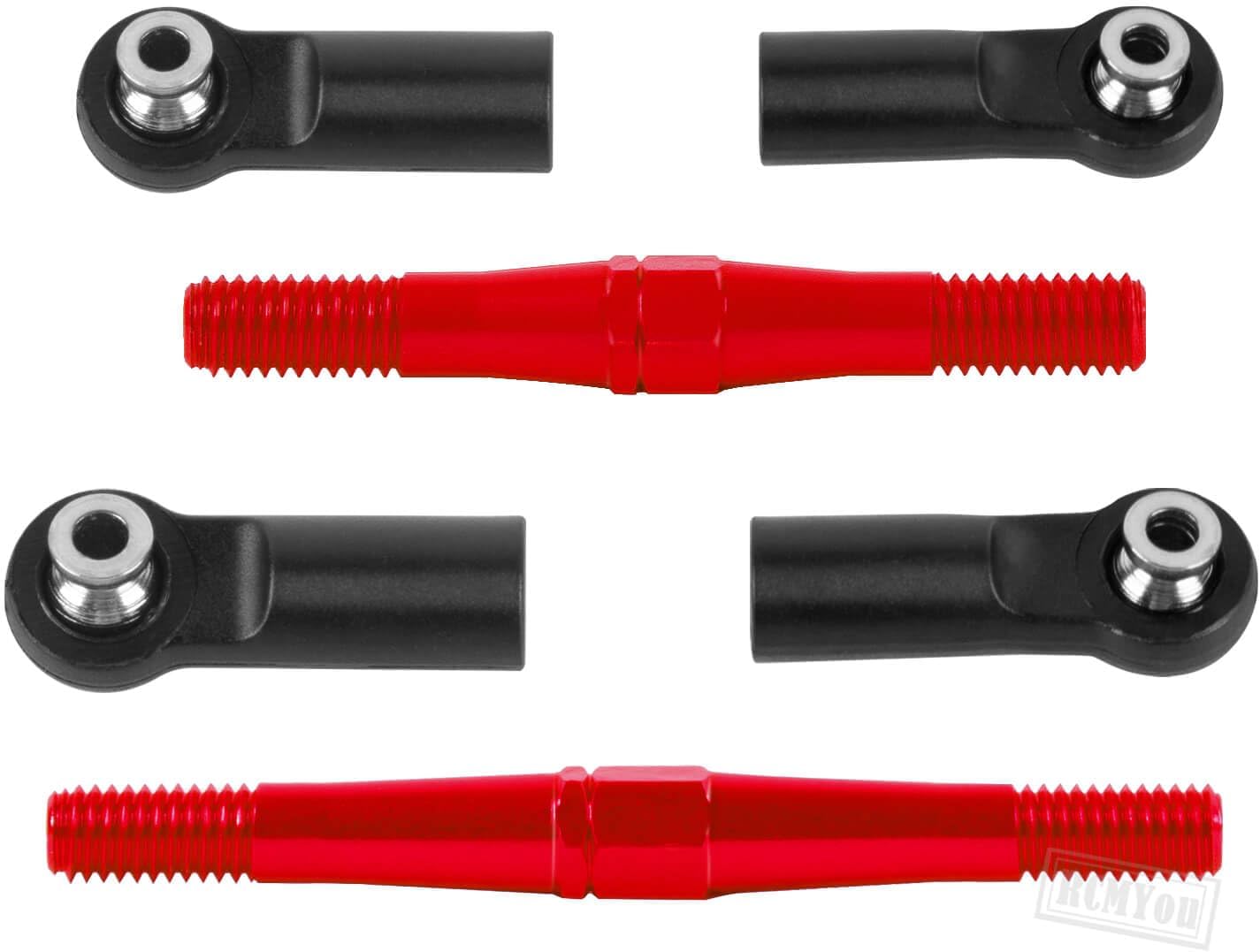 Aluminum Turnbuckles Camber Links Upgrades Part for 1/10 Big Rock V3 3S BLX / 1/8 Typhon 3S BLX/Mega 550, (not for Big Rock V1/V2) Alloy Turnbuckles Camber Links Hops Up,Red