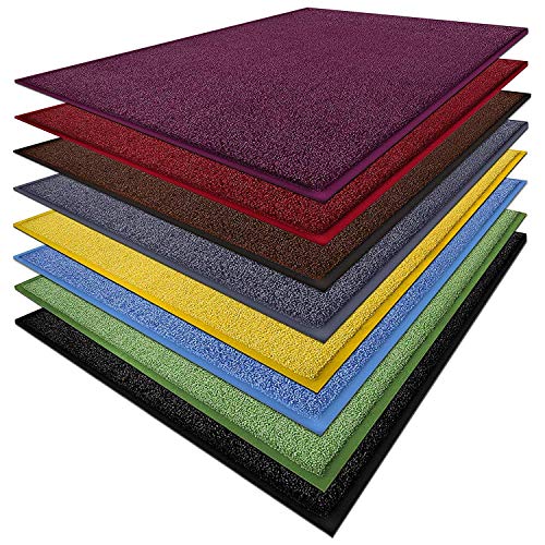 casa pura Paillasson d'entrée 100% Polyamide - Tapis de Porte Absorbant l'humidité et Les Particules de saleté - Tapis de propreté Résistant au Lavage Lumière (Sky Color-Jaune 50x85 cm)
