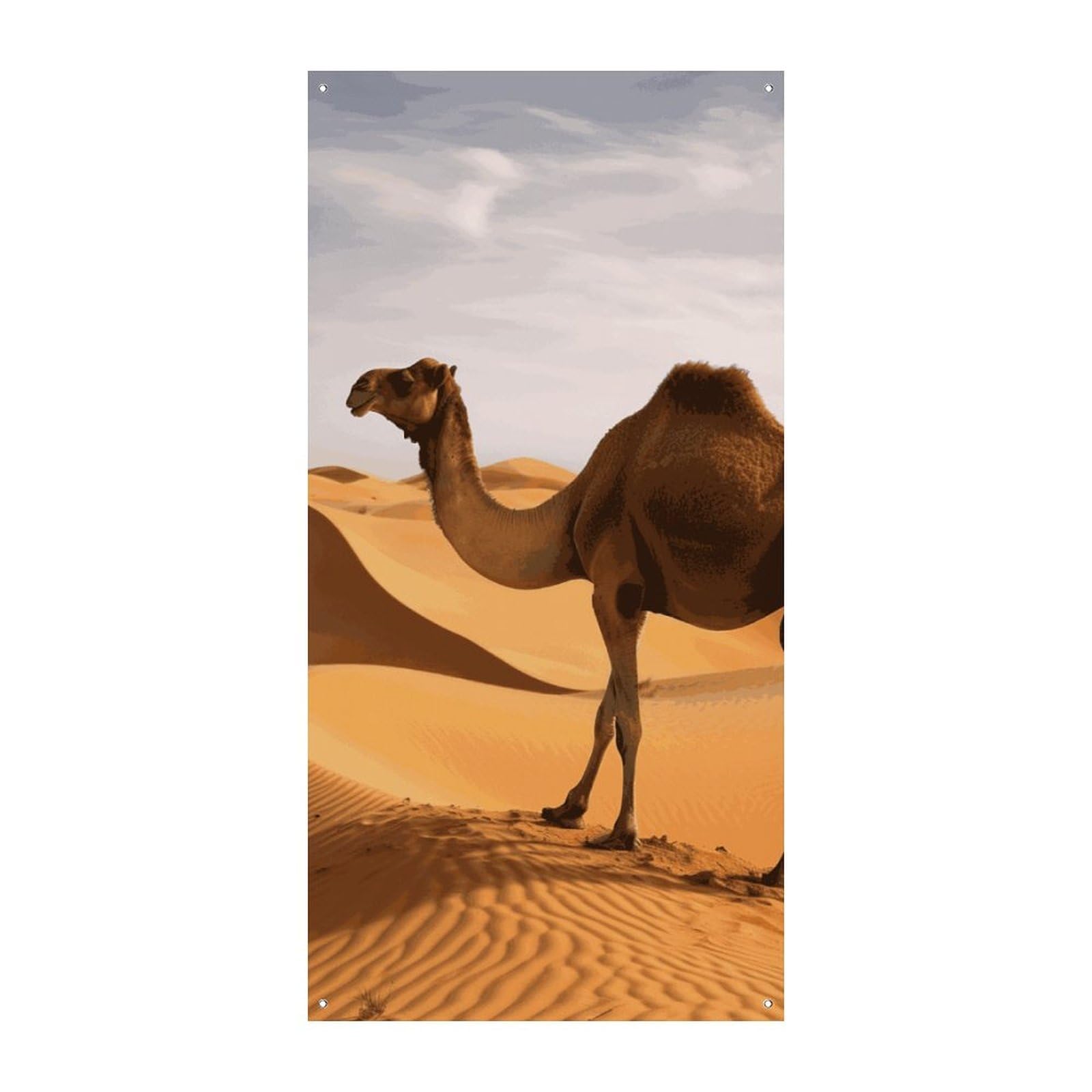 Desert Sand Camel Decorative Front Door Covers Washable Spring Summer Door Banner Personalized Welcome Banners Photo Background Wall Backdrop for Holiday Party Home Decor 71 X 35 In
