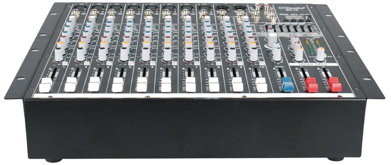 GTD Audio 10 Channel Professional Powered Mixer Power Amplifier, DJ