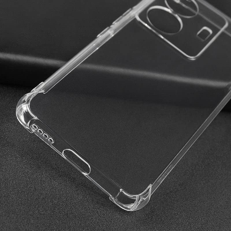 Image of Rubber Bumper || Transparent || Edge To Edge Protection Back Case Cover For Iqoo Z6 Lite 5G - Transparent