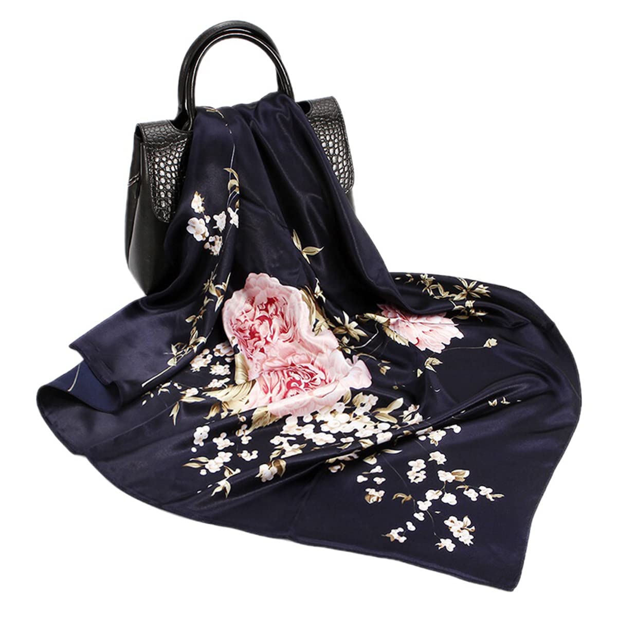 FAIRYGATE Schal Damen Seide Gefühl Schal Halstuch Schal Frauen Seidenschal Seidentuch Scarf Bandana Taschentuch