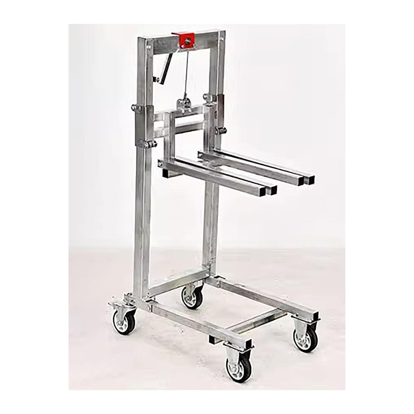 Carretilla elevadora manual, carretilla elevadora de manivela resistente, apilador de cabrestante de elevación de material plegable para el garaje y almacenes