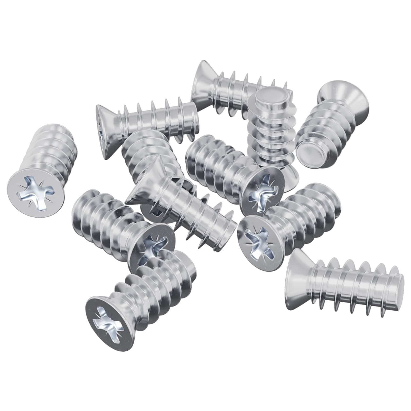 vidaXL Tornillo 10909 pcs Plateado M6 x 12 mm Hierro, Tornillo Resistente, de Cabeza Plana para Fijaciones precisas, Uso Interior, Herramienta de ensamblaje para Muebles