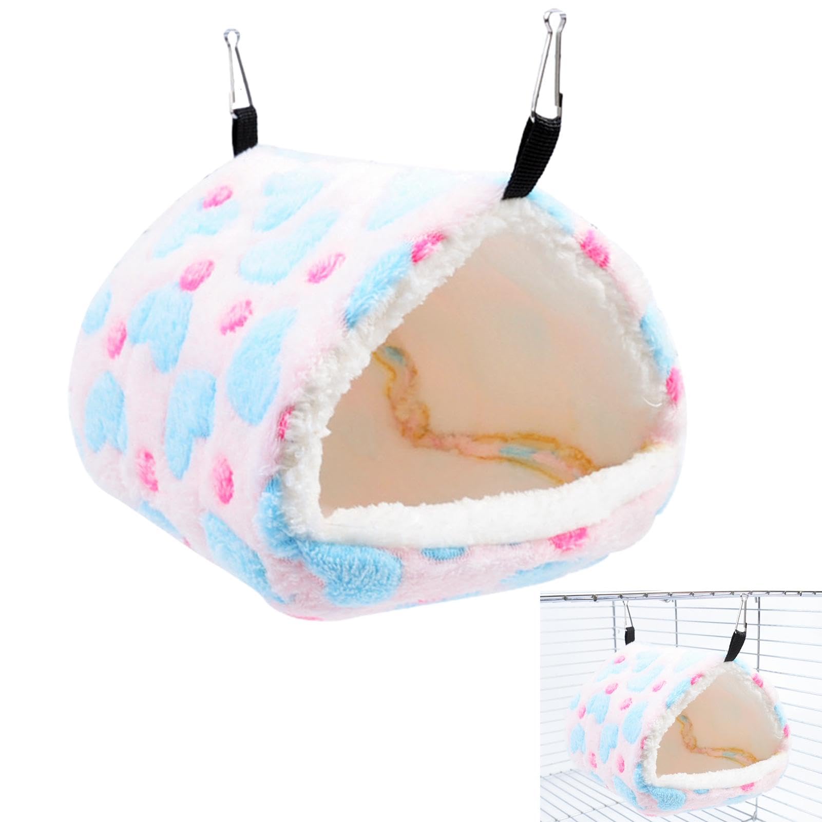 Hamaca De Felpa Para Loros, Hamaca De Felpa Para Pájaros, Jaula Para Dormir Con 2 Ganchos, Cama Para Pájaro Para Jaula, Nidos Hamacas Cálido De Invierno Para Pájaros Pequeños, Periquitos, Cacatúas — view 12