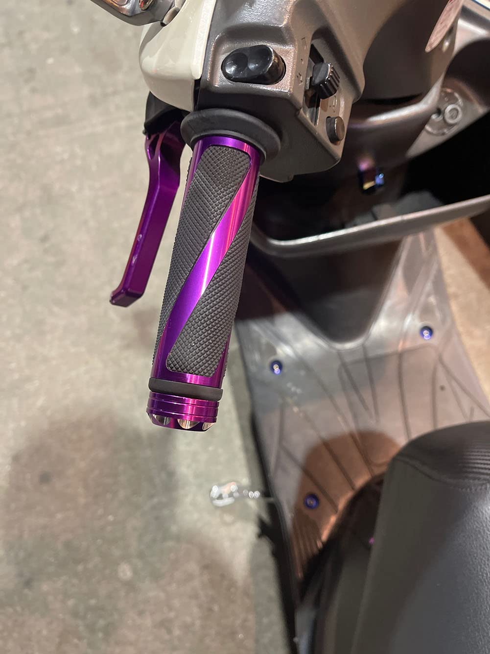 Empuñaduras Manillar Moto TPU - 25mm/28mm, Universal, Varios Colores, Gris Oscuro