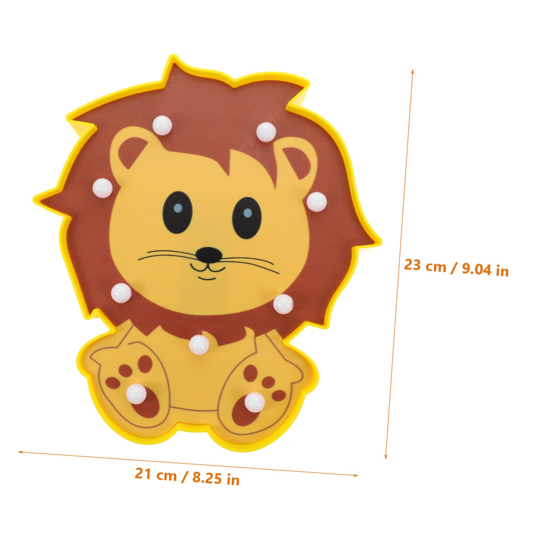 Vaguelly Cartoon Lion LED Night Light Unique Decorative Lamp for Bedrooms Battery Operated Aesthetic Light Present for Birthdays Special Occasions for Nursery