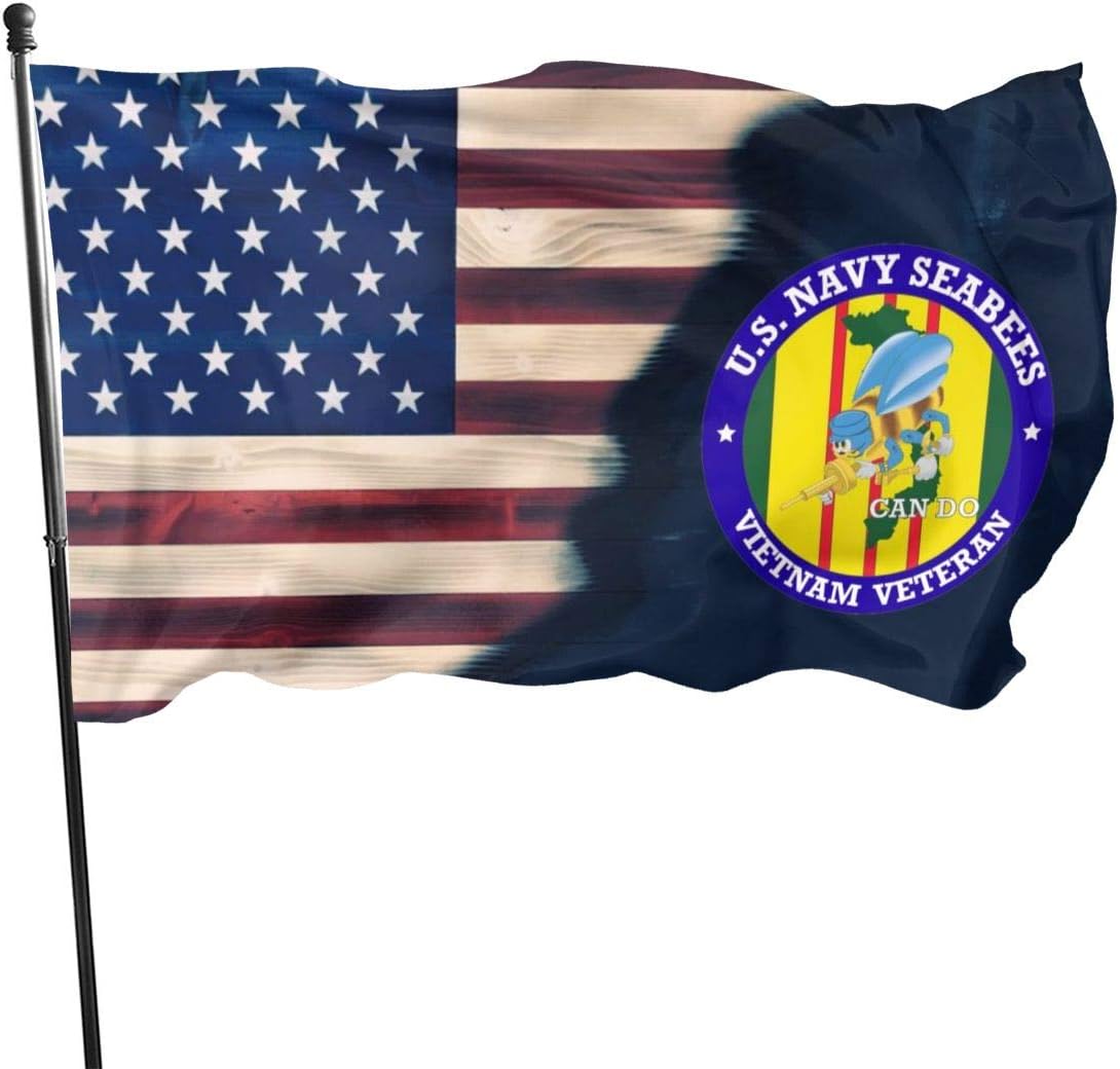 Official U.S. Navy Seabees Flag – 3x5 Feet – High-Quality Polyester, Made In USA 4 thumbnail image