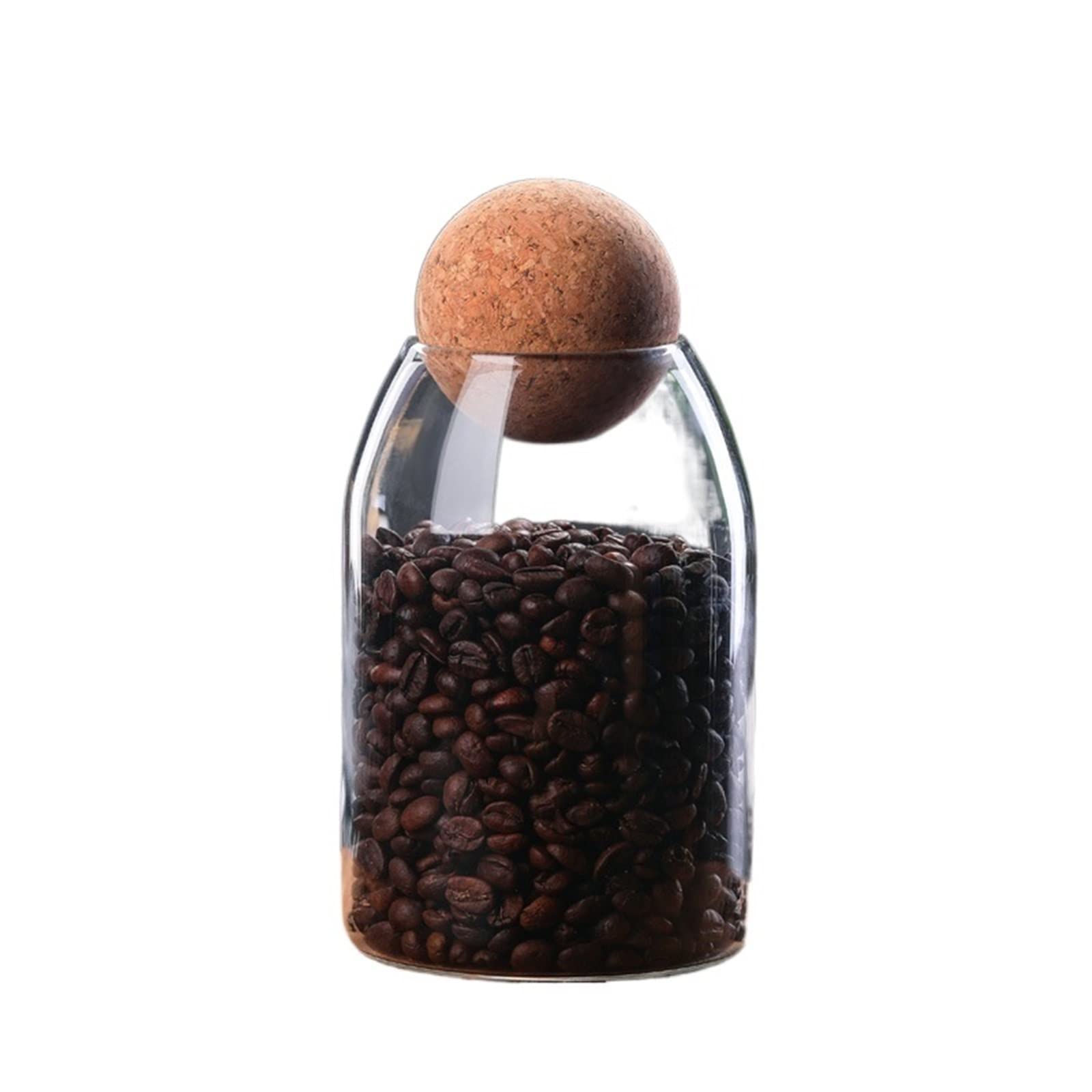 JINGYAN Storage Jars Glass Sealed Storage Jar Ball Cork Stopper Whole Grains Kitchen Food Coffee Bean Tea