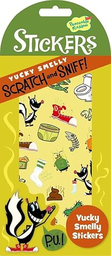 Peaceable Kingdom Scratch and Sniff Yucky - Paquete de calcomanías perfumadas