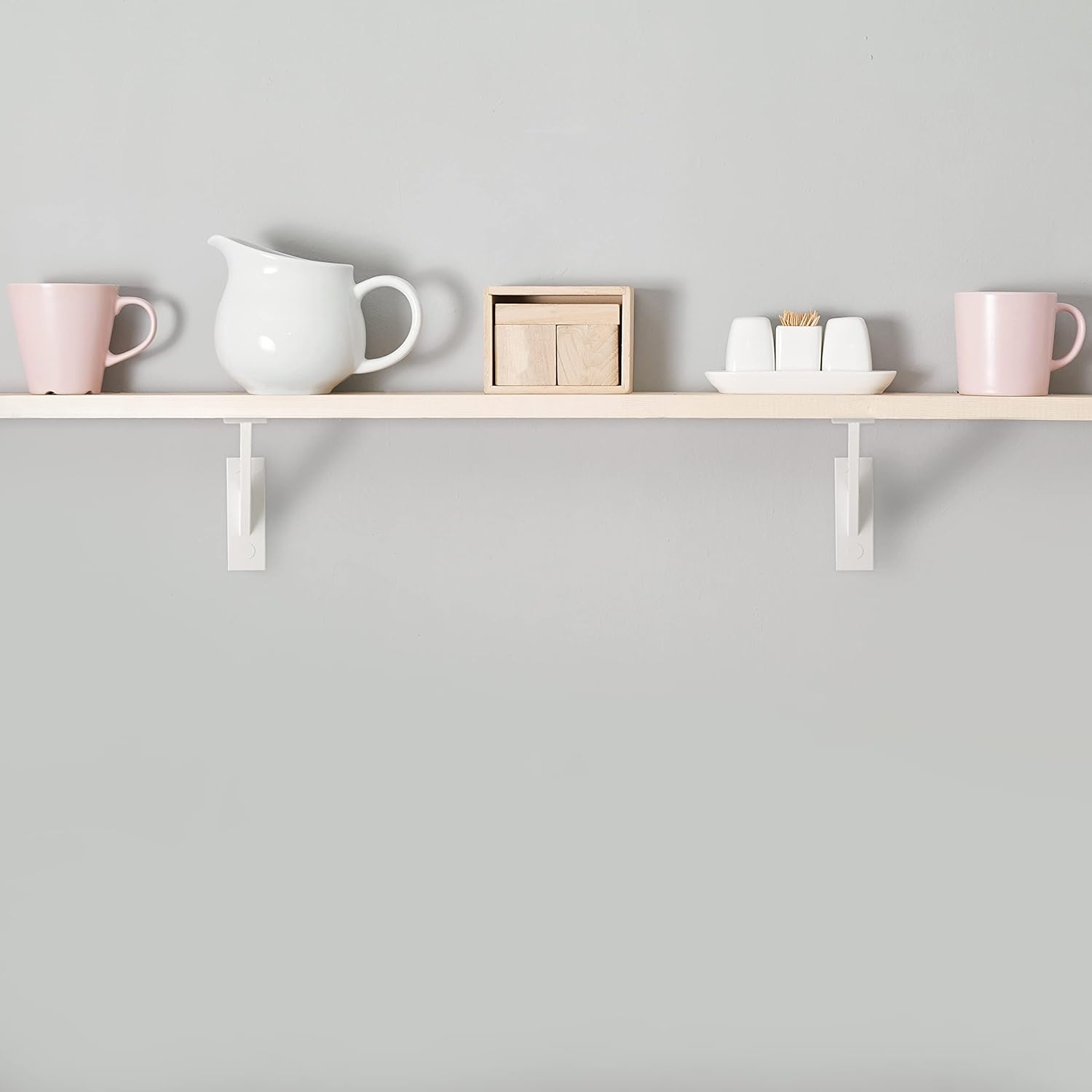 Shelf Bracket, Decorative Shelf Bracket, Shelf Bracket, 180 mm, Wall Shelf Bracket, Durable Wall Bracket, Pack of 2, Black Wall Mount Shelf
