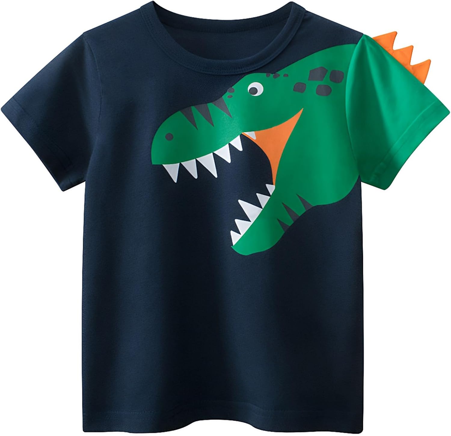 Toddler Boys Dinosaur Shark T-Shirts Short Sleeve Car Excavator Graphic Tees