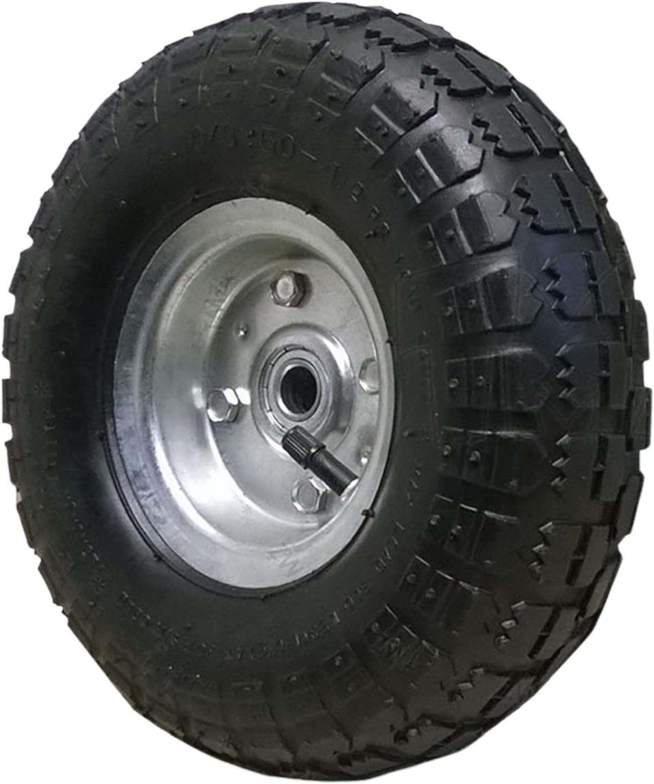 Wheelbarrow Wheel Replacement - 10" Pneumatic Wheels & Tyres - Folding Hand Truck & Trolley Wheels - Easily fit