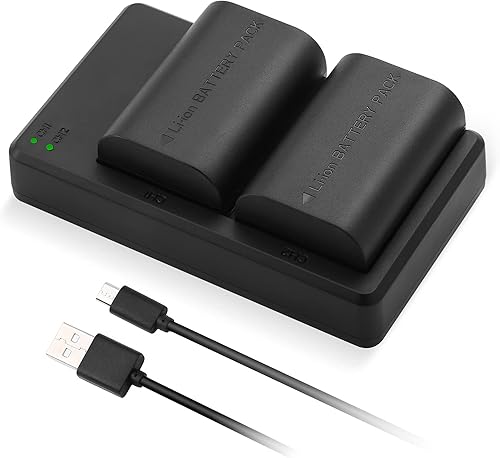 LP-E6 LP E6N - Batería de repuesto de iones de litio de 2600 mAh y cargador dual rápido para cámaras E 5D Mark II, III, IV, 5DSR, 60D, 70D, 80D, 6D,