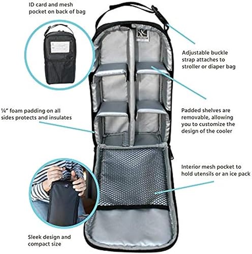 Miniatura 2 de J.L. Childress Pack 'N Protect para biberones – Bolsa de viaje aislada para mamás, almacenamiento portátil para biberones de vidrio y recipientes de