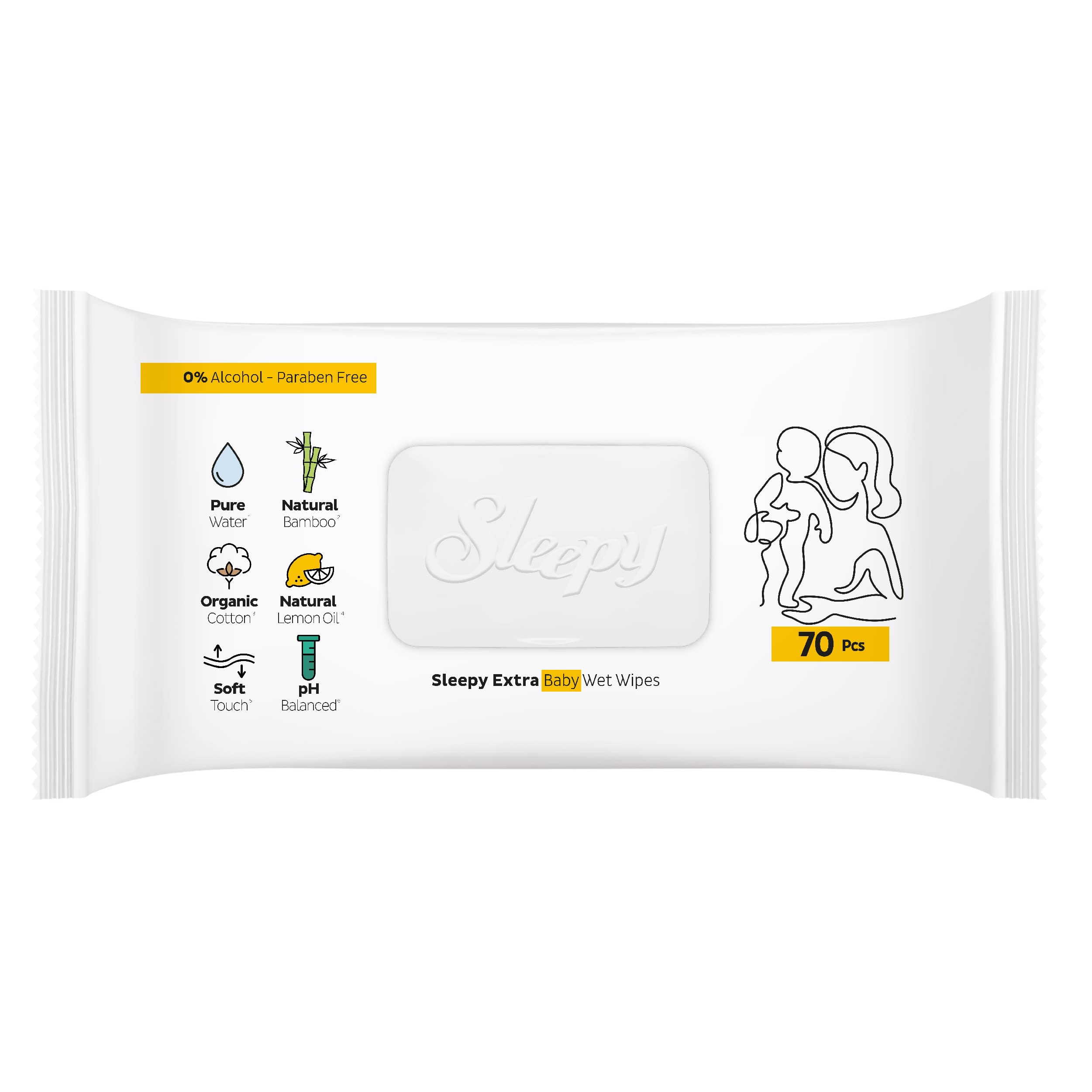 Sleepy Extra Hassas Islak Havlu 70 Yaprak