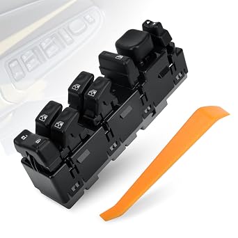 Power Window Switch Driver Side - Compatible with 2003-2007 Chevy Avalanche, Silverado, Suburban, Tahoe; GMC Sierra, Yukon;Escalade Replaces OE# 15883323, 901-075