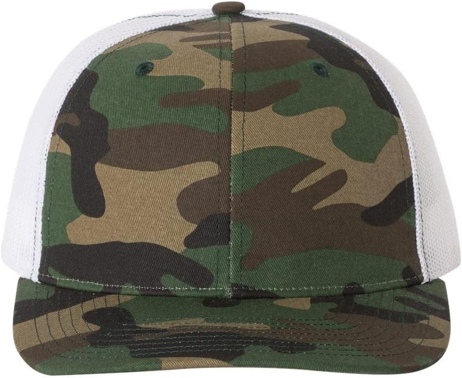 Richardson 112P Patterned Snapback Trucker Hat - Custom Leather Patch Hat | No Minimals | Volume Tiered Pricing