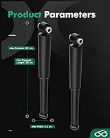 Vista 3 de SCITOO Juego de amortiguadores 2001-2010 para Chrysler PT Cruiser Conjunto de puntales de choque traseros 343385 5989 Amortiguadores de reemplazo